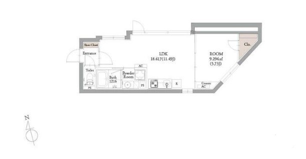 BLANCCOURT中野新橋の間取り