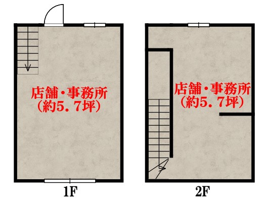 岸和田市加守町店舗・事務所の間取り