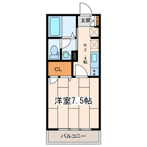 Ｒｏｄｚｉｎａ(ロジーナ）の間取り|間取りです。