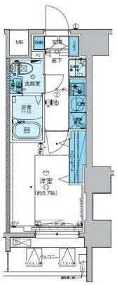 リヴシティ横濱新川町弐番館の間取り