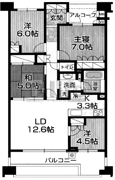ザ・岡本プレミアムの間取り