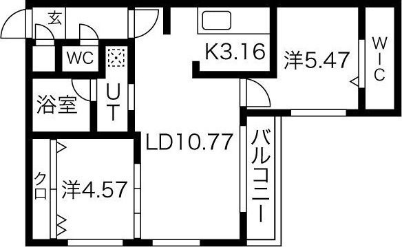 シエル山鼻の間取り
