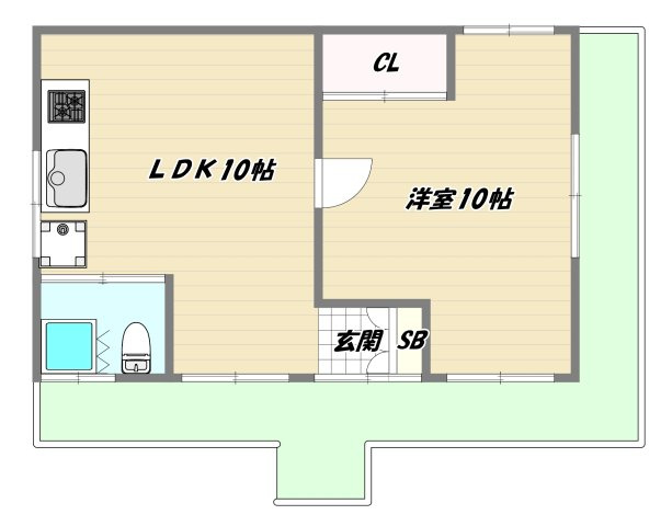 大阪市淀川区西中島１丁目の賃貸マンションの間取り