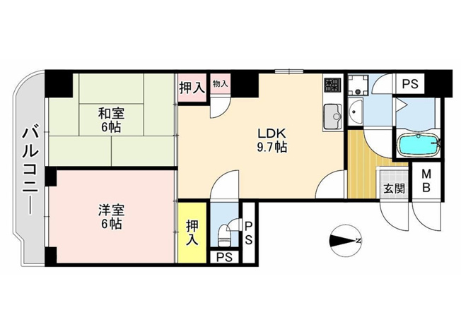 【間取り】 | ハビテ深江橋