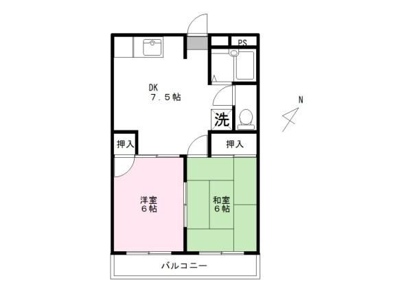 【間取り】 | パレスヤナガワ