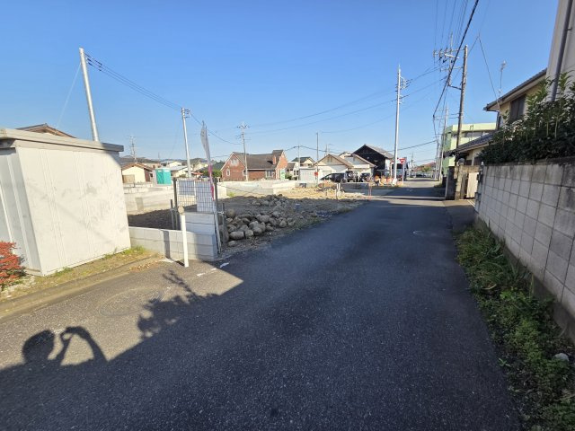 新築　桐生市相生町第19　6号棟　CRADLE GARDENの前面道路含む現地写真|現地写真　南西側前面道路幅員約4.0ｍ