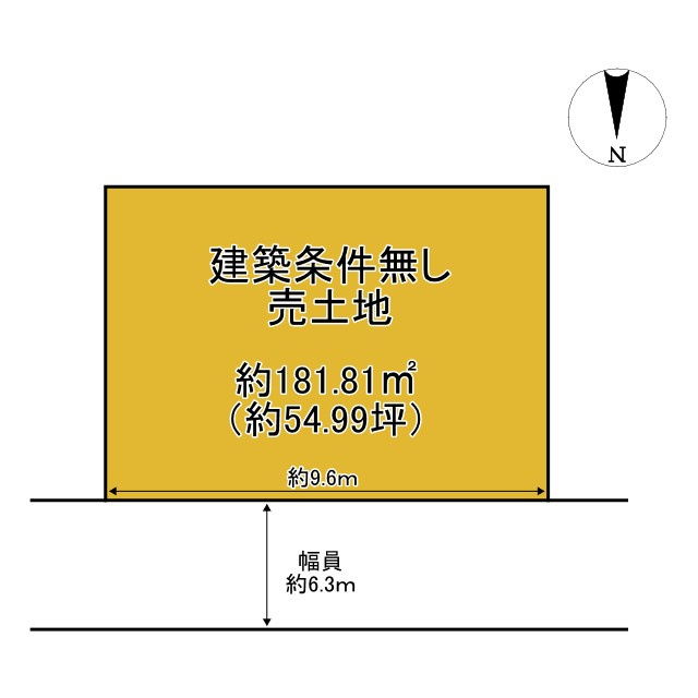 京都市左京区下鴨南茶ノ木町　建築条件無し売土地の土地図