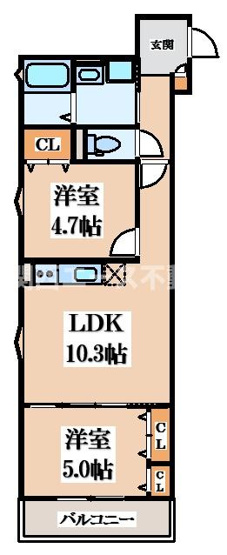 【間取り】 | ラモーナ諸福Ⅲ