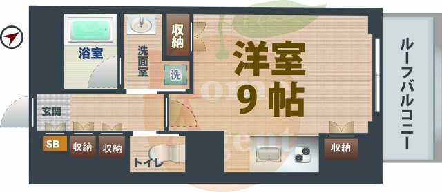 【間取り】 | ダイナシティ高円寺 | 1Rのお部屋です。