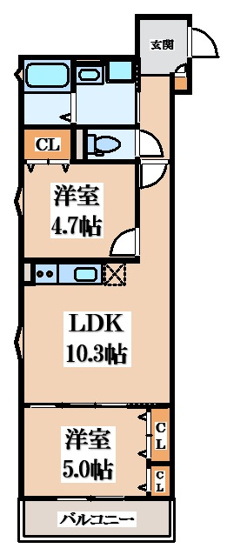 【間取り】 | ラモーナ諸福Ⅲ
