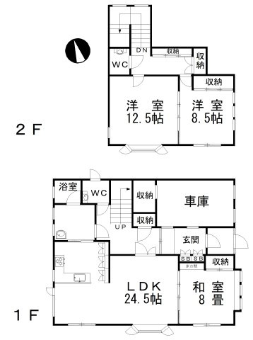 【間取り】 | 釧路市武佐2-4-192,204売家