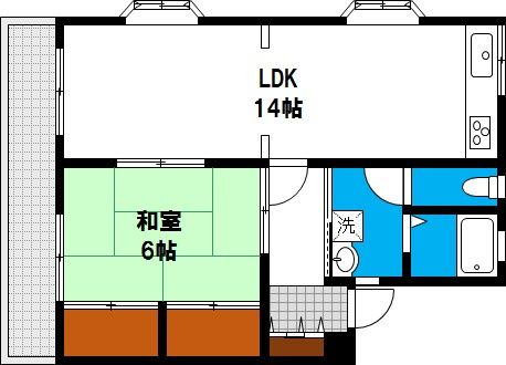 【間取り】 | シティパレス西崎　