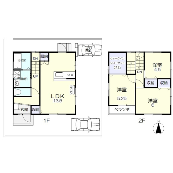 【間取り】 | 田中成和戸建賃家E棟