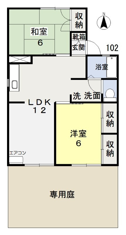 リベルテひらたB棟の間取り