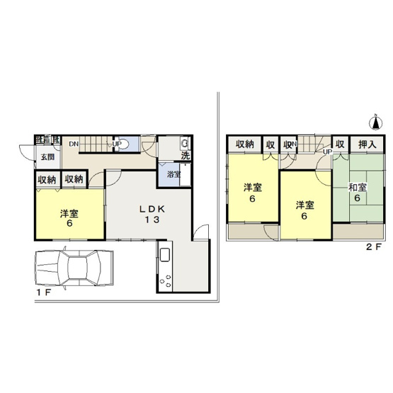 【間取り】 | 北長瀬表町3丁目戸建 