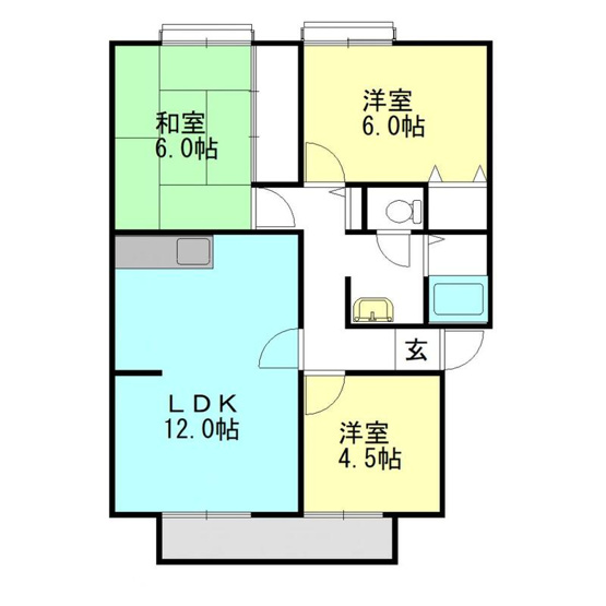 【間取り】 | サンビレッジ西大寺 A