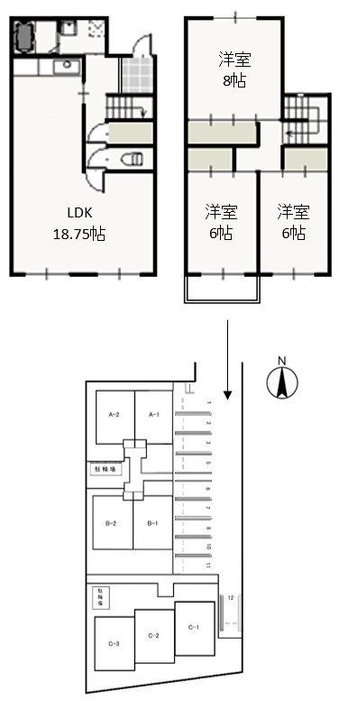 サニースクウェア津島　Cの間取り