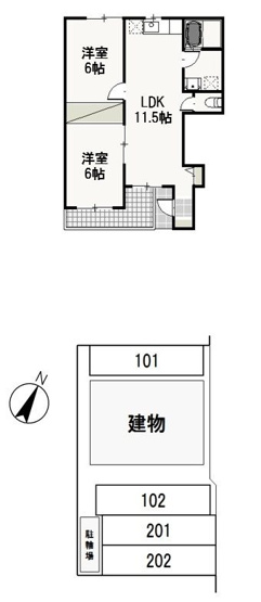 【間取り】 | アドヴァンスSH　Ⅱ