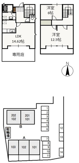 【間取り】 | オリーブテラス　Ａ