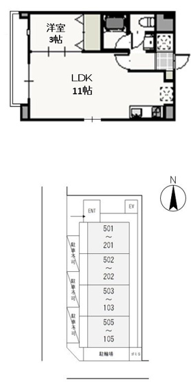 【間取り】 | フォンティーヌ弓之町