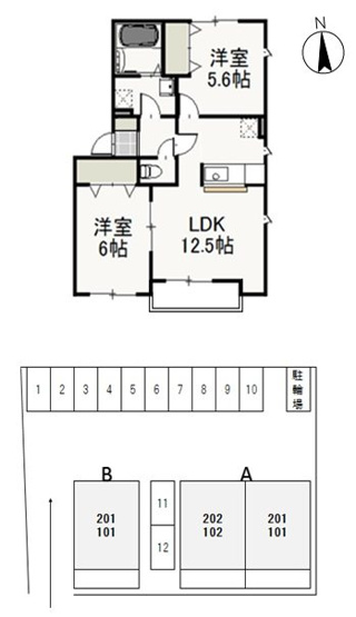 【間取り】 | ピア京山 A