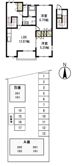 【間取り】 | パレス・ジェイダイト A