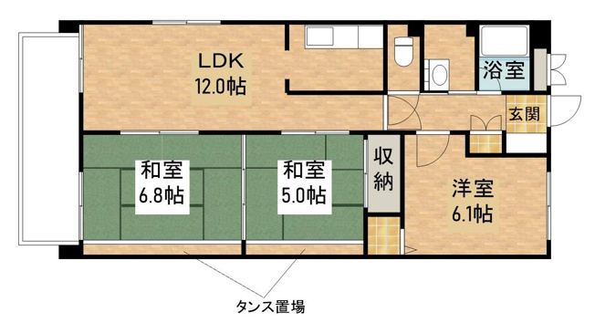 【間取り】 | コープ野村京山