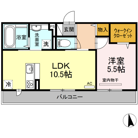 【間取り】 | グランド　ソレイユ　B棟