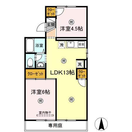【間取り】 | セジュール白石西新町 A棟