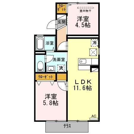 【間取り】 | パレーシャル平野　A棟