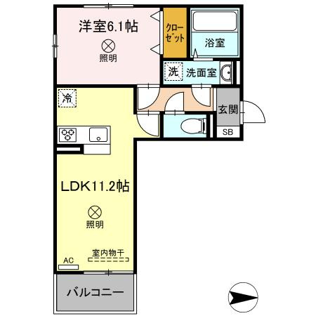 【間取り】 | クレールD棟