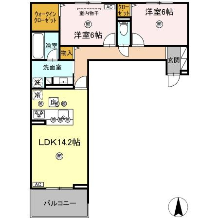 Luveria　の間取り