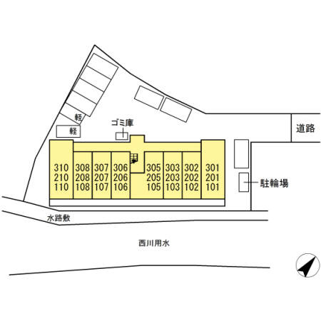 ルミナス大和町の区画図