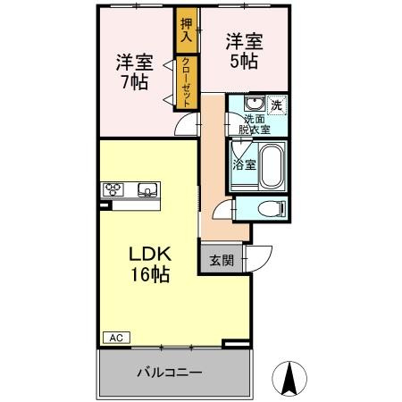 【間取り】 | コート・ラベンダー北長瀬