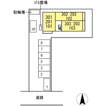 ベイ　ブランシェ奥田の区画図