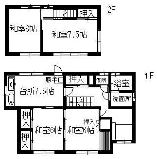 【間取り】 | 下中野借家　