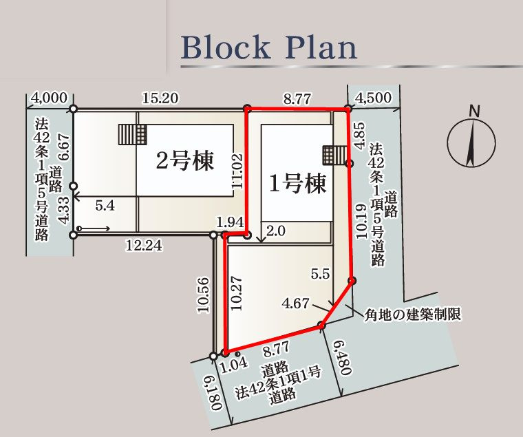 須賀川市朝日田　　　　１号棟　　須賀川第3小学校、須賀川第３中学区の区画図