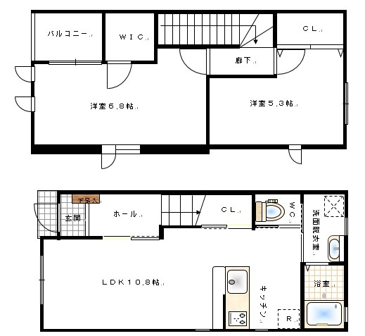 【間取り】 | ARROWS SQUARE今保 B棟