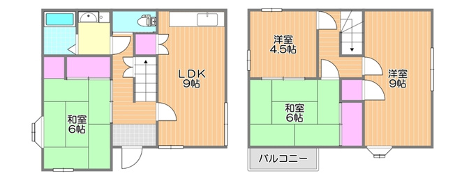 【間取り】 | 西山戸建北棟