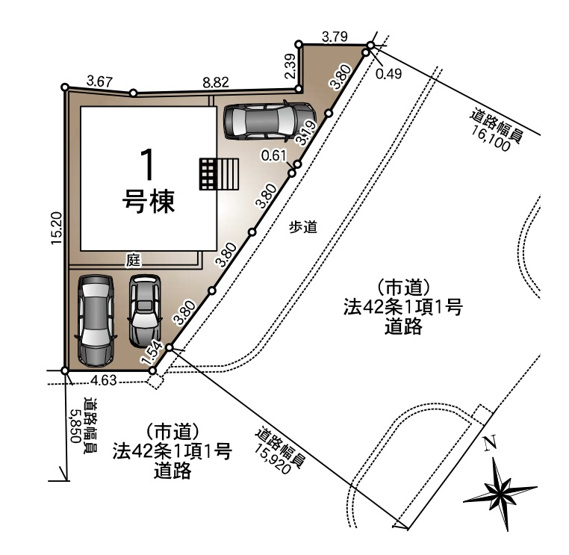 【区画図】 | 福岡市南区警弥郷3丁目第13　1号棟（全1棟）【仲介手数料無料・0円】 | 区画図です。1号棟