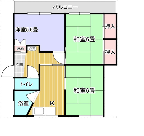 【間取り】 | 十日市中町ハイツ