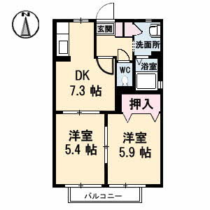 【間取り】 | ヴィレッジ高島Ⅰ　Ａ棟