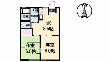 【間取り】 | ヴィレッジ高島　A棟