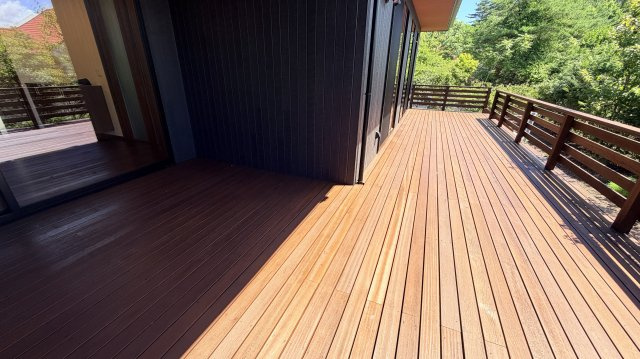 西軽井沢  追分エリア  新築平家戸建のバルコニー