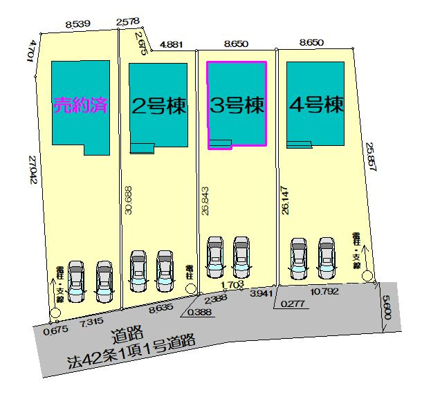 Livele Garden.S 第1栃木都賀町平川の区画図|〇区画図〇
土地面積228.03㎡　68.9坪