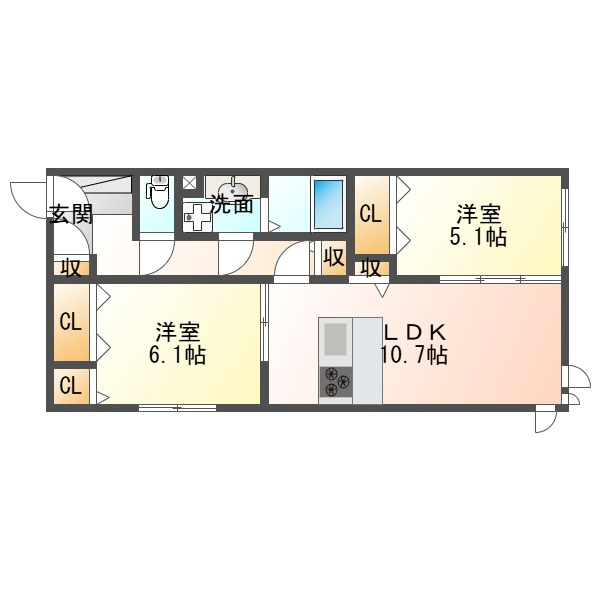 エムライズ材木町の間取り