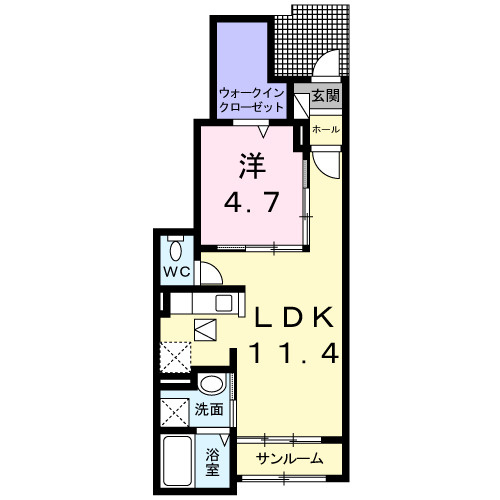 ルーベル柞原　Ⅱの間取り