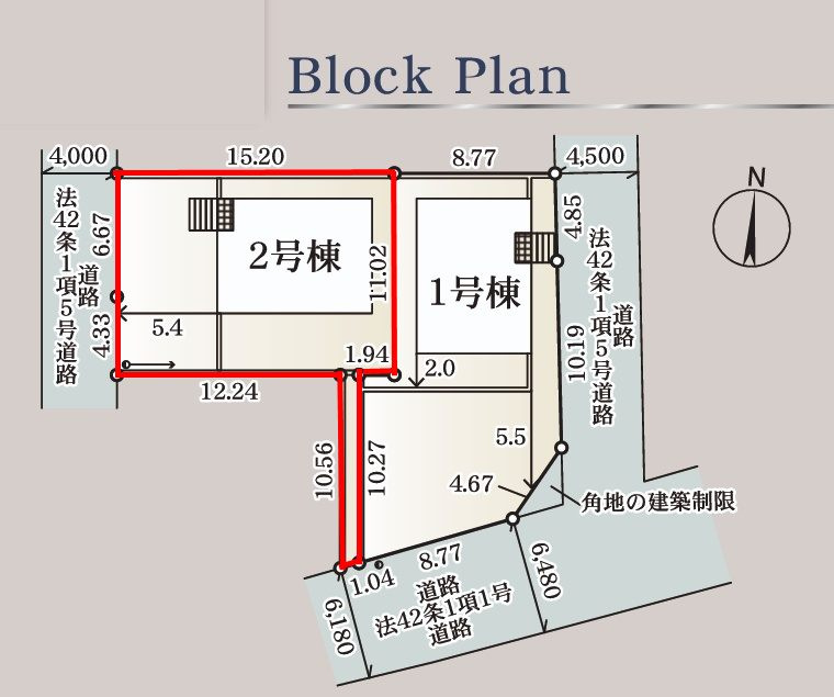 須賀川市朝日田　　　　２号棟　　須賀川第3小学校、須賀川第３中学区の区画図