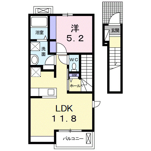 ドゥース　レシ　Ｂの間取り
