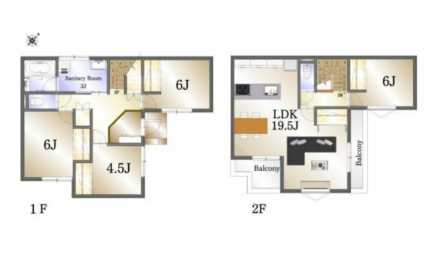 売新築戸建　静岡市駿河区中原の間取り